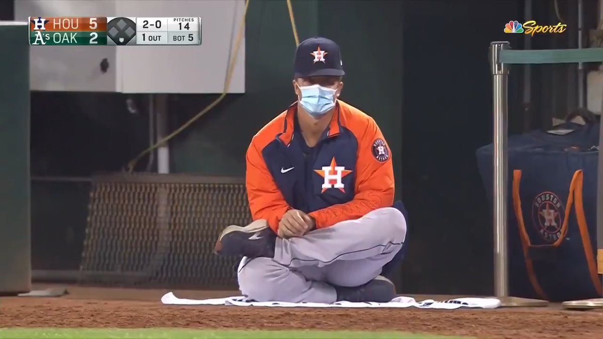 zack greinke sitting behind mound