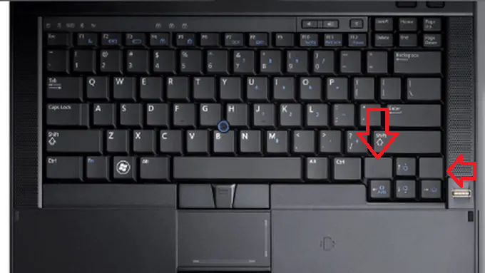 The blank keys between the cntrl key and arrow keys on a laptop keyboard