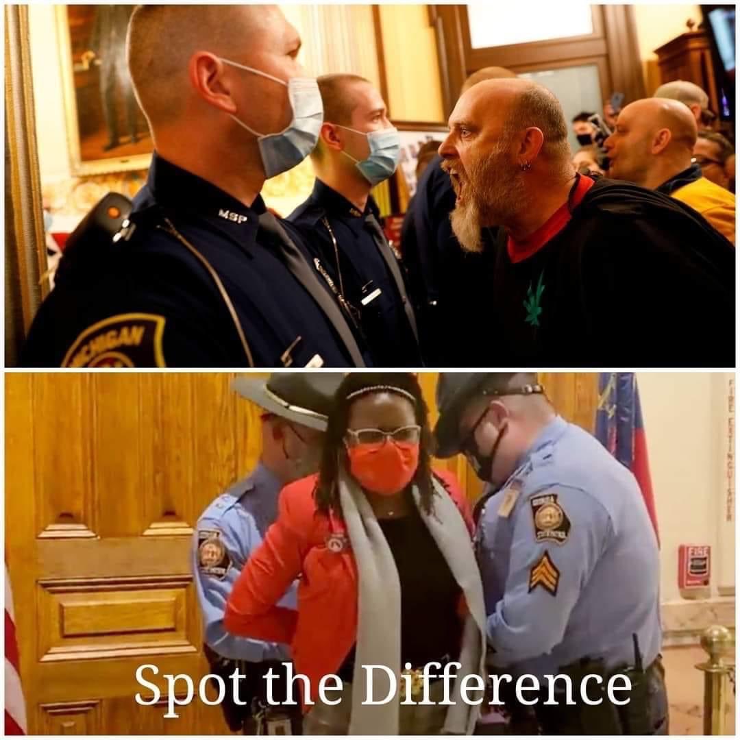 @NurseNinaPA @QueenG719 Spot the difference ~ Trumpers barging in and screaming at Capitol police 👮‍♀️, vs. Park Cannon knocking ✊🏽 on Brian Kemp’s door 🚪while he was signing a voter suspressor bill to keep a African Americans from voting. #VoterRights #VoterSuppressor #VoterEmpowermentAct