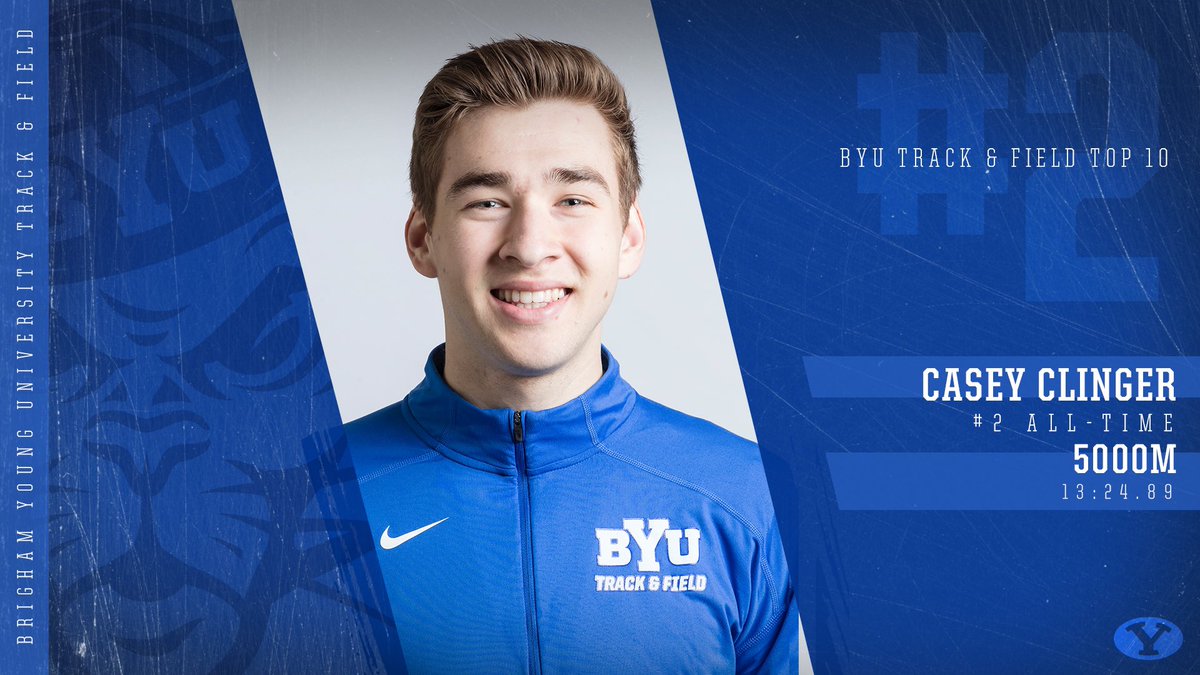 BYUTFXC's tweet photo. ⭐️CASEY CLINGER⭐️

5000m - 13:24.89
#2 in BYU history
#3 in the NCAA this year
• Olympic Trials Qualifier https://t.co/Wjpyq2AJ6o