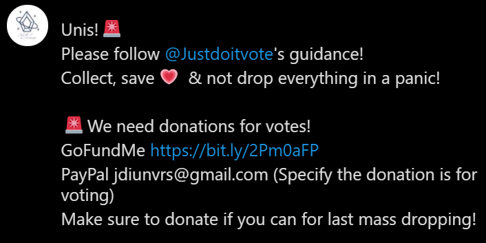 JustDoItUnivrs's tweet photo. 🚨Universe! Please collect 💗 and don’t drop everything in a panic🚨

🚨We also need donations!!🚨
GFM
 - https://t.co/fcv9r4IoLa
PP
 - jdiunvrs@gmail.com (Specify the donation is for voting)

#펜타곤 #PENTAGON @CUBE_PTG https://t.co/DliDcHiOMD