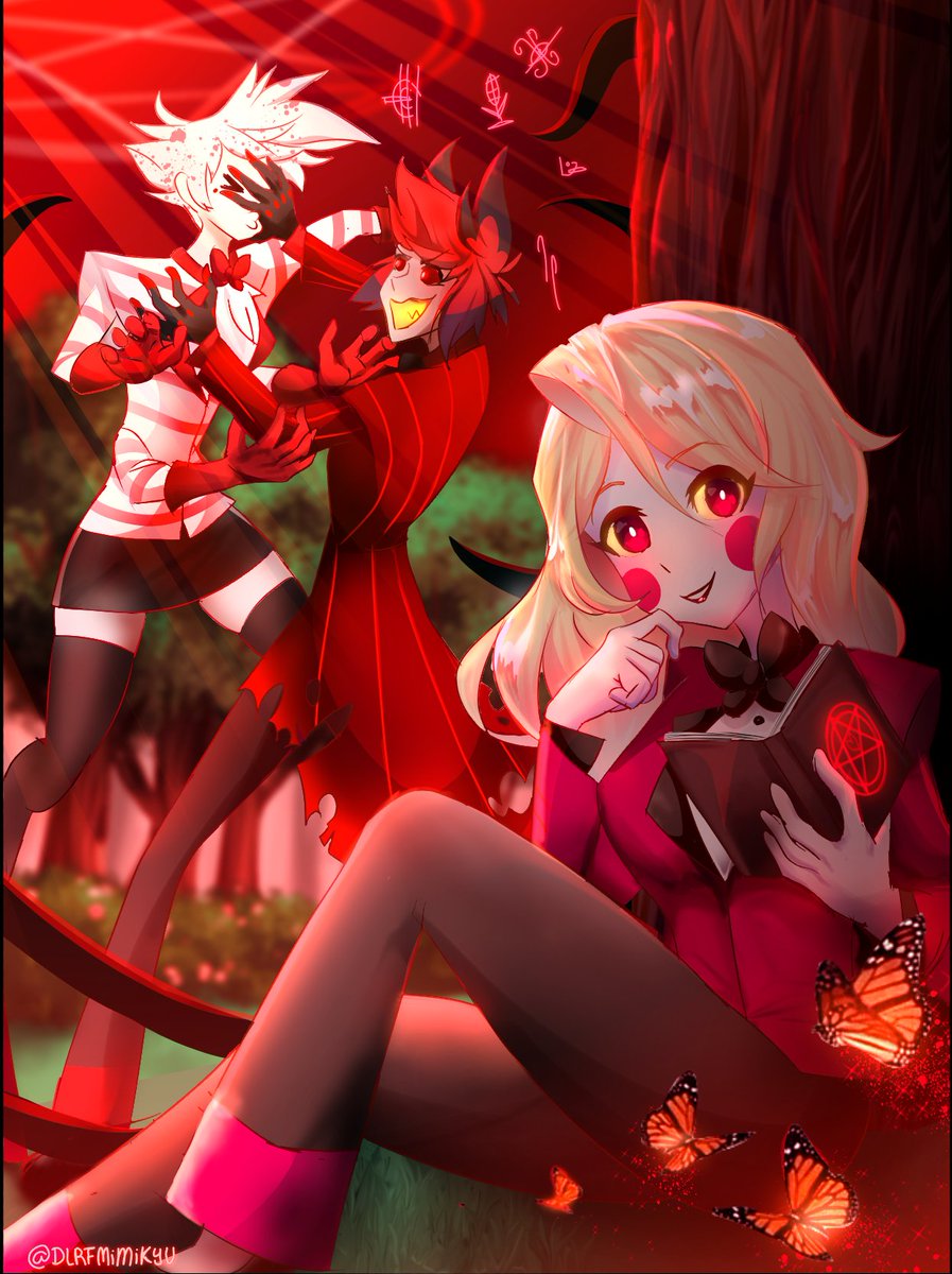 DlrfMimikyu's tweet photo. !!! Super spectacular commission FOR @hellkitten89 !!!
#HazbinHotel #angeldust #alaator #charliemagne https://t.co/fHHIswiIhY