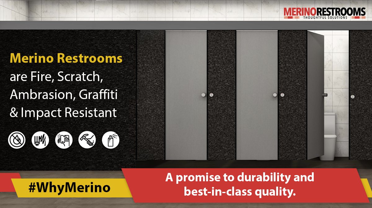 MerinoRestrooms's tweet photo. From being #highly #durable to #aesthetic looks, #Merino #Restroom #Cubicles offer best-in-class quality and are a perfect fit for every space.
#WhyMerino #CompactLaminates #Manufacturing #MakeInIndia #Architecture #Construction #InteriorDesign #Building #Design #Architect https://t.co/OnYb3R0M9h