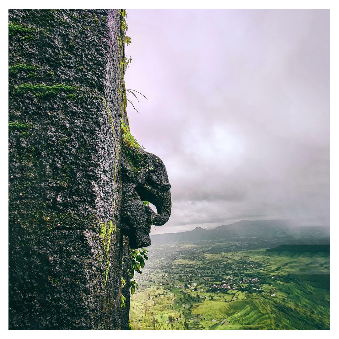 Where nature fuses into oneness with art, the creation looks divine! One such is this divine artistic beauty curated by the walls of Rohideshwar Fort, in Pune, Maharashtra. 
#DekhoApnaDesh
<a href="/maha_tourism/">Maharashtra Tourism</a>

PC: Pratik Pravin Pharande