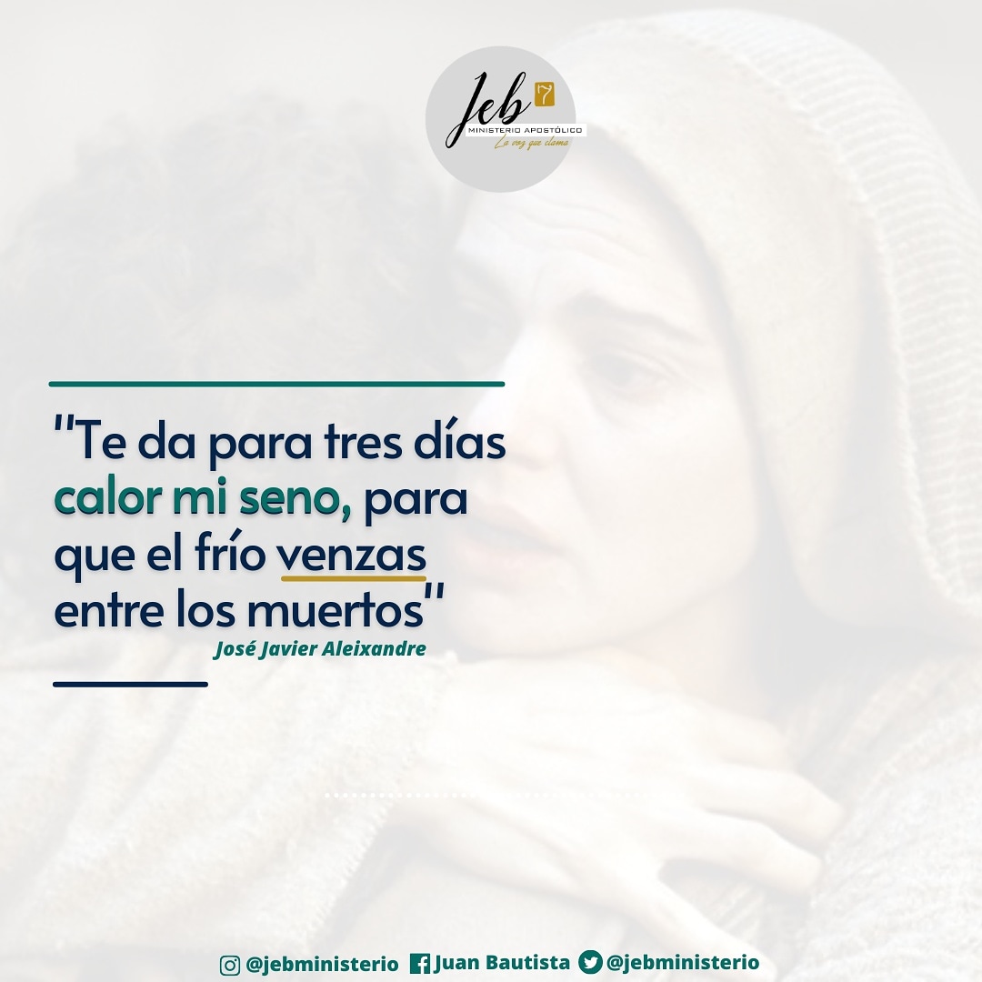 jebministerio's tweet photo. "TE DA PARA TRES DÍAS CALOR MI SENO, PARA QUE EL FRÍO VENZAS ENTRE LOS MUERTOS". José Javier Aleixandre. 

Este es el último día del triduo pascual, y en él, se encierran dos escenarios distintos: uno de 🤫SILENCIO y otro de 👏🏻JÚBILO... 👇🏼
https://t.co/uoXUVkaQve https://t.co/S3jGzOBGZh