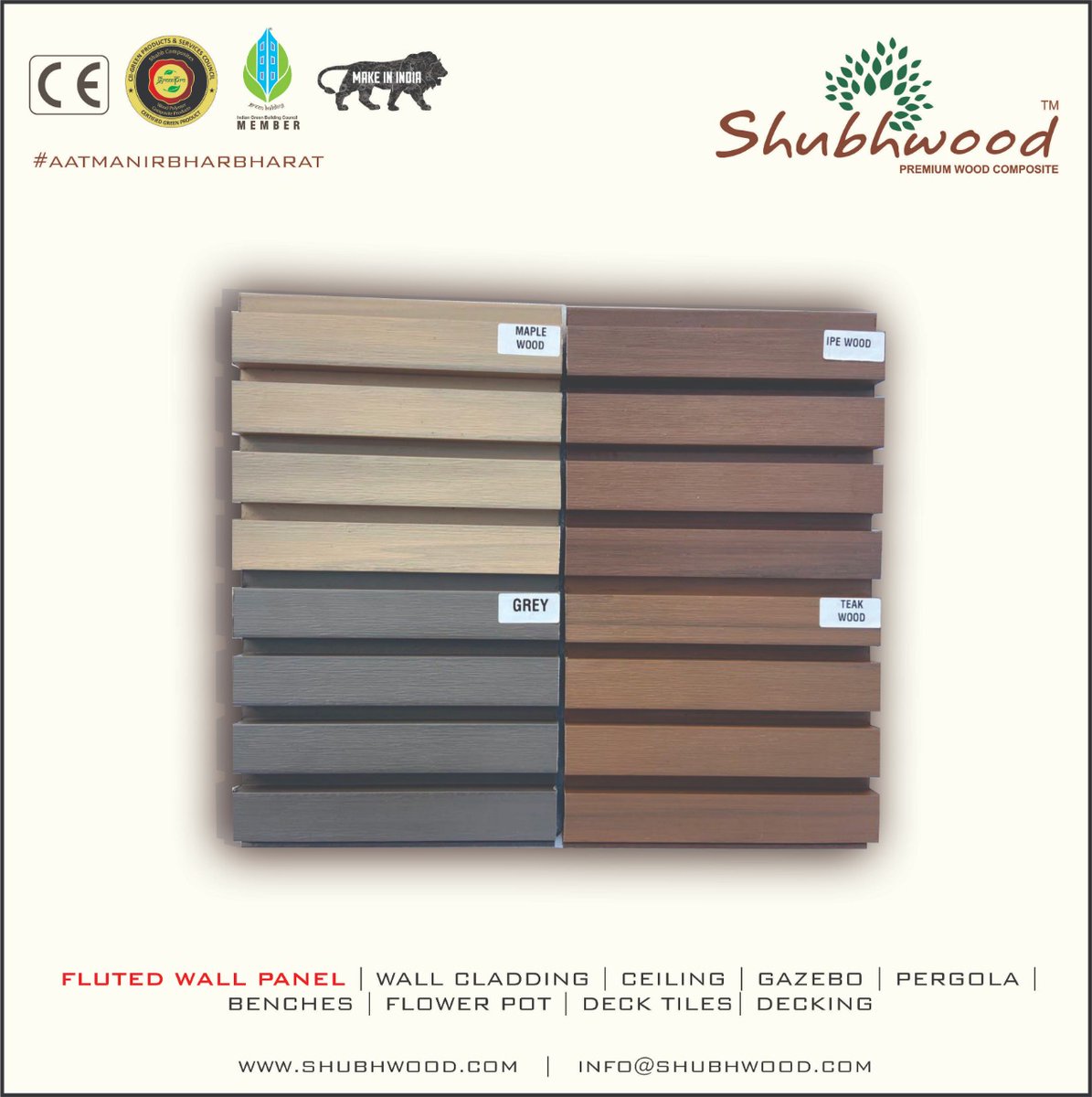 shubhwoods's tweet photo. A positive Vibe with a slow upbeat tune whistling all your troubles away, Introducing the latest member of our WPC Family, The Fluted Wall Panel
#WPC #FlutedWallPanel #Elevation #Outdoor_Applications #exteriors #woodpolymercomposite #milota #Shubhwood
@MilotaInternat1 https://t.co/RHNoLkDmVG