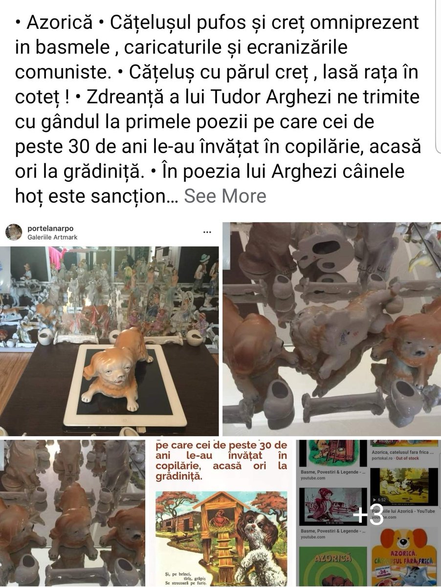 portelanarpo's tweet photo. • 🎭 • De Vânzare Figurină Statuetă Bibelou Porțelan Arpo Azorică , Cățeluș Părul Creț , Zdreanță , Grivei , Câine Trofeu Dog FolkArt Vintage Kitsch • *** Se Vinde Statuetă Figurină de Porțelan fin model Socialist Folclorul Balcanic renumit ca " Azorică , Zdreanță " *** • https://t.co/RWrukEAzMO