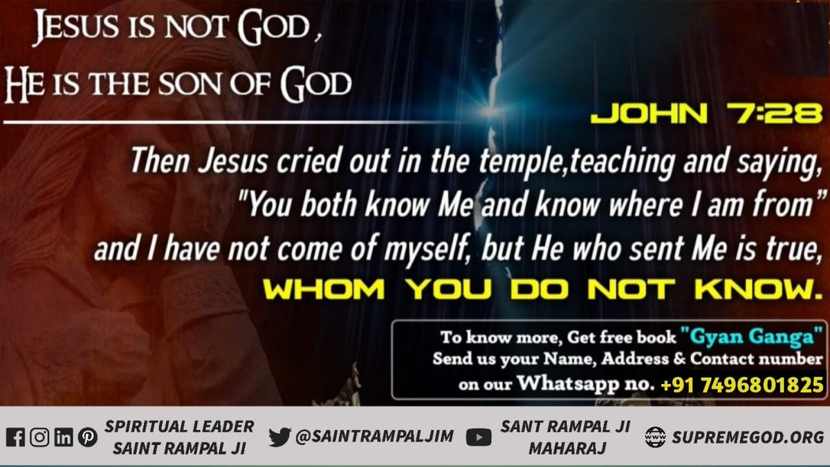 M.Thakur's tweet - "#RealityOfJesusChrist Proof of Brahma, Vishnu and  Mahesh in Holy Bible Genesis 18:2 Abraham looked up and saw three men  standing nearby. Abraham saw Brahma Vishnu and Mahesh who are