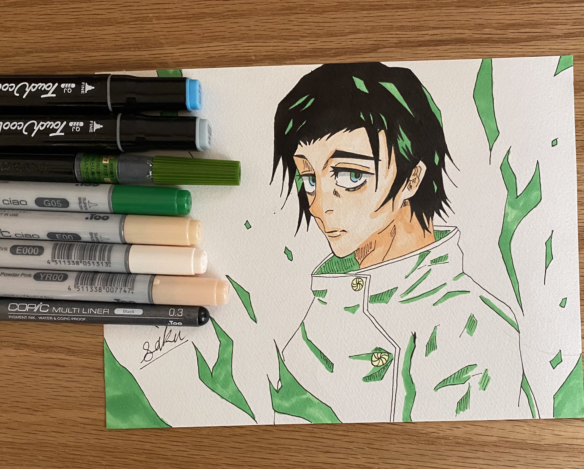 呪術廻戦 乙骨憂太 アナログイラスト 原画版