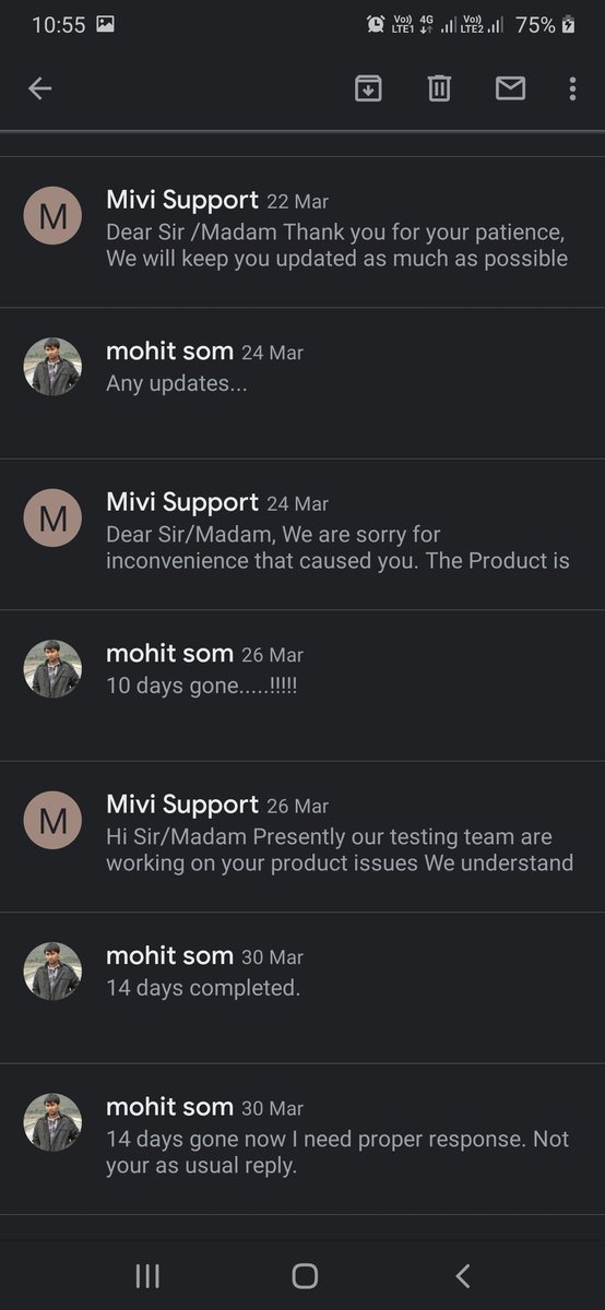 mohitsom16's tweet photo. @Mivi_Official @flyingbeast320 @Bhuvan_Bam 
Ye h mivi ki services. Jo promote karte h aap log mivi ko. https://t.co/MOQxpXb0fq