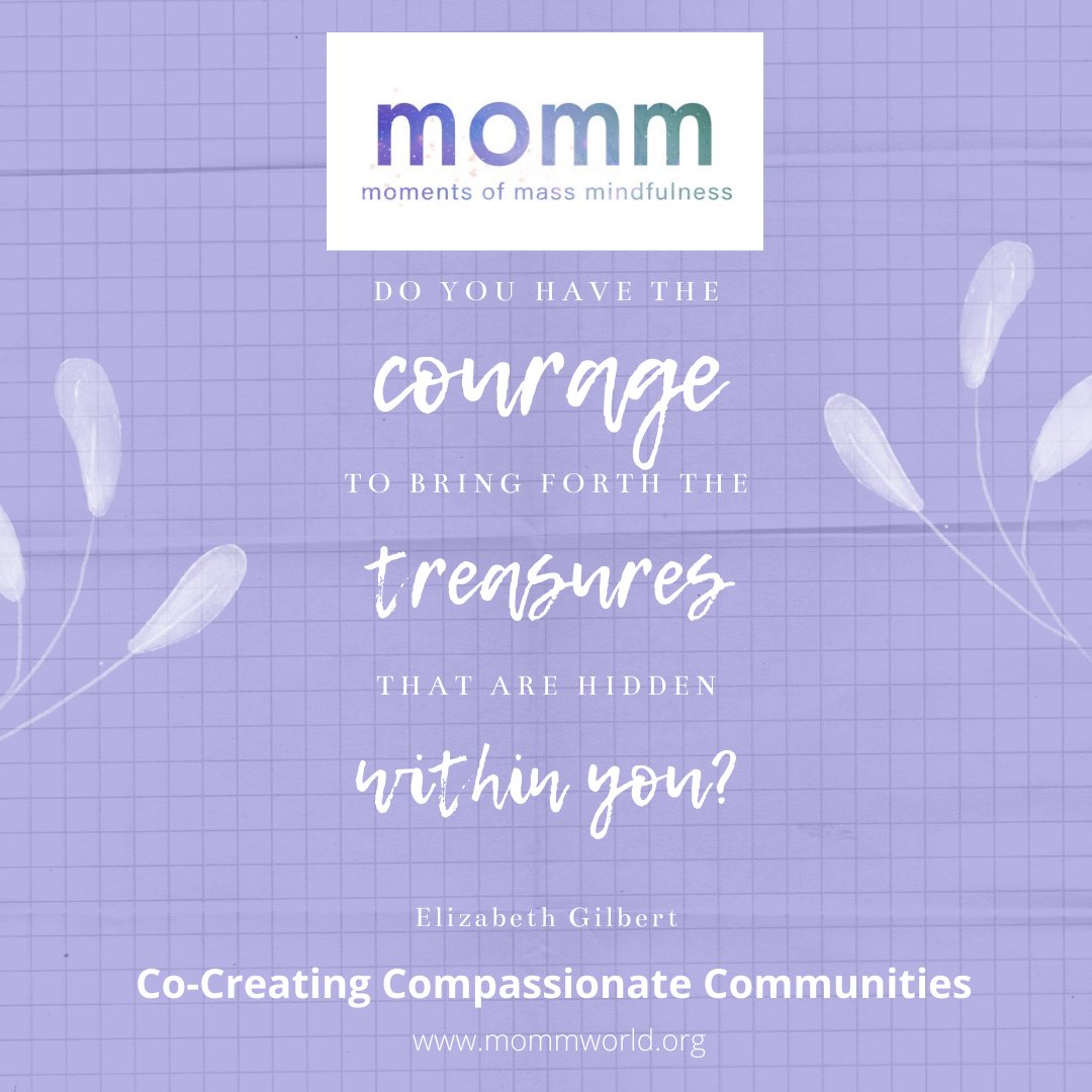 Courage to BE starts is expressed in BElonging this is at the heart of MOMM. - Sue Cooper