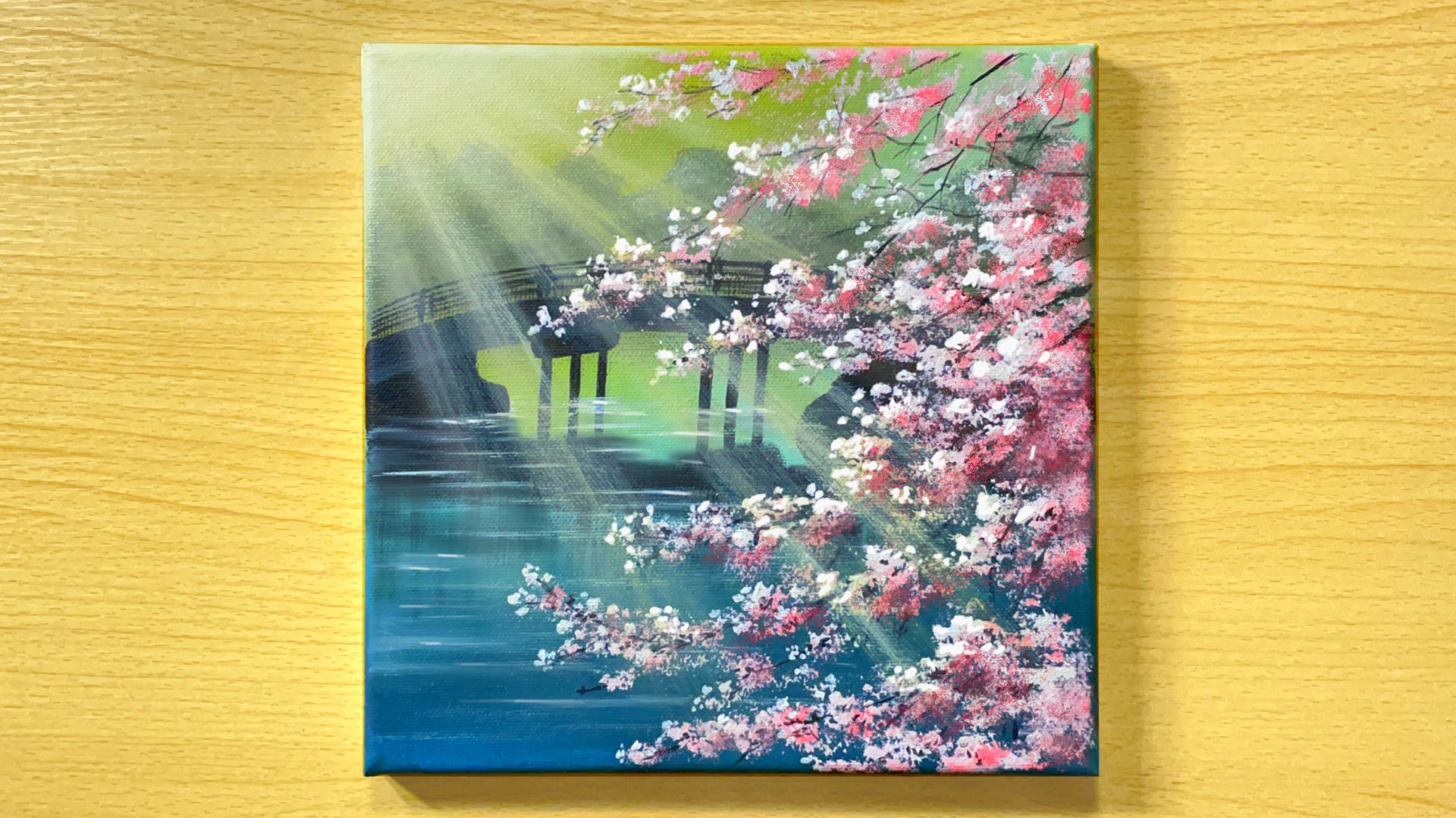 Cherry Blossom Branch Painting on a Round Canvas - A Serene Addition to Any  Room – SuzanQwqArt