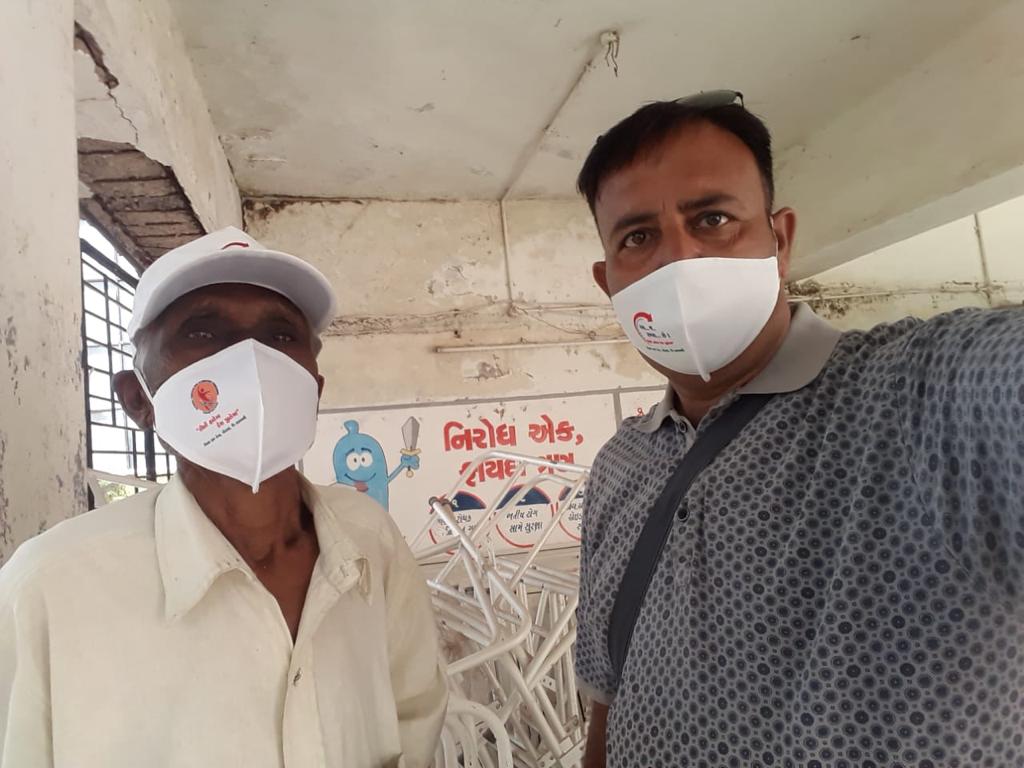 MASK SELFI WITH PRI MEMBER, TU-MEGHRAJ ,DISTRICT-ARVALLI