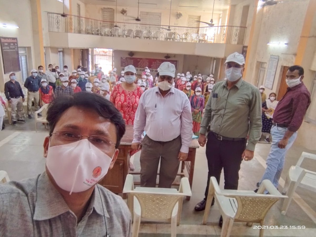 DISTRICT ARVALLI NTEP AWARNESS PROGRAMME  AND MASK SELFI WITH  RESPECTED CDHO SIR, ADHO SIR, DTO SIR, AND THO SIR AT JESIS HALL MODASA, DISTRICT-ARVALLI 
## MASK  SELFIE CAMPAIGN  ON THE OCCASION OF WORLD TB DAY ## DISTRICT-ARVALLI