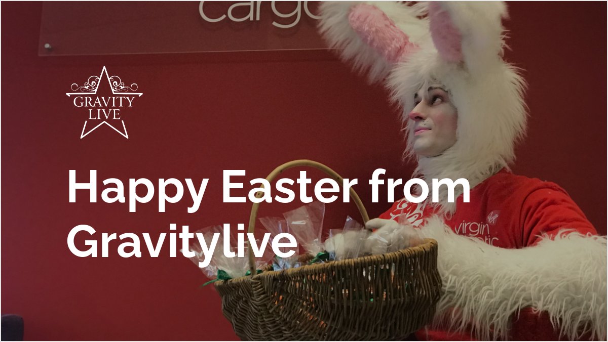 gravitylive's tweet image. Wishing you all a very Happy Easter from Gravitylive and our giant bunny!