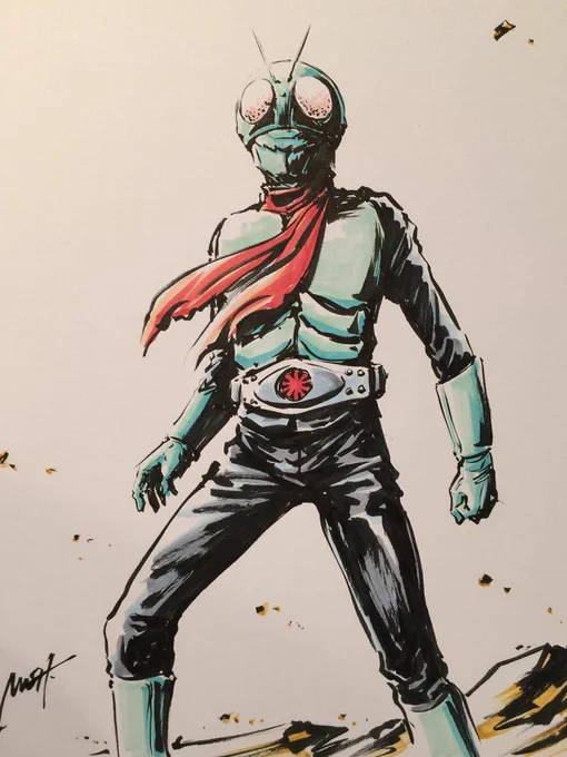 仮面ライダー50周年かあ。
過去絵だけど。
 #KamenRider50th 