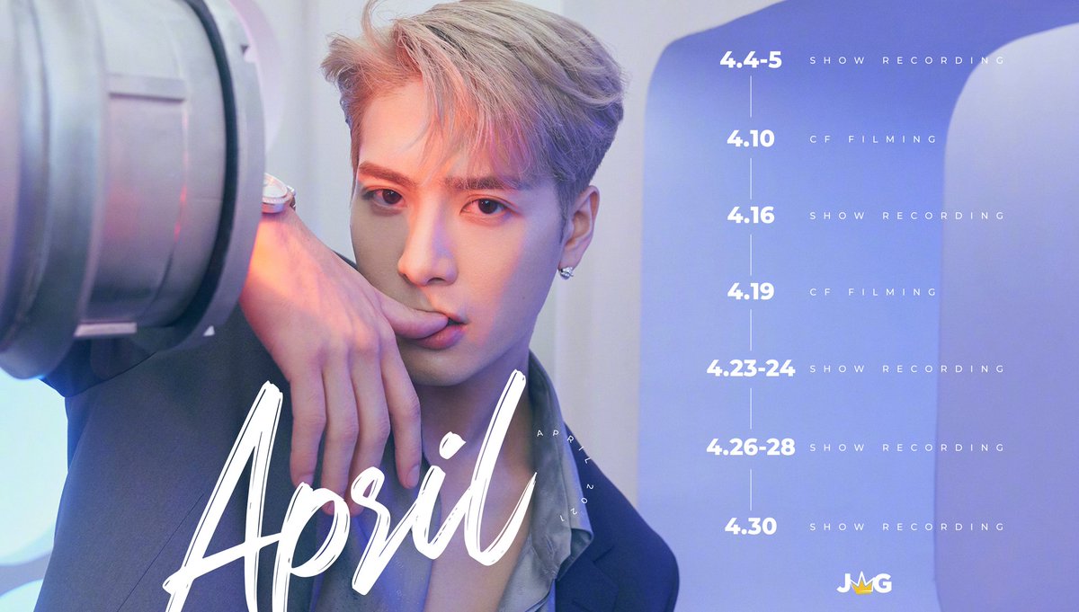 JacksonWGlobal's tweet photo. [#JWCALENDAR] APRIL 2021

Many many variety shows coming up 😍

#JacksonWang #王嘉尔 #잭슨 #TEAMWANG @JacksonWang852 @teamwangofcl https://t.co/xpqzMhxna9