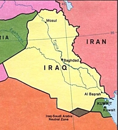 かつてイラクとサウジアラビアの間には、中立地帯が設けられていた。
元々、アラビア半島の大部分は砂漠のため、正確な国境線はなかった。
しかし、第一次世界大戦後にイギリスが強引に国境線画定を進めたため、多くの場所で国境線が引かれるようになったが、このように中立地帯として残る例もあった。 