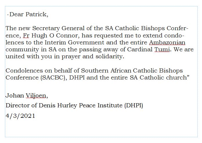 SoyaFor's tweet photo. We join the DHPI, SABC and other religious, justice, peace, &amp;human rights organizations &amp;leaders to express sincere condolences to the people of Sout'n Camer'ns #Ambazonia for the death of Cardinal Tumi. Through the Catholic Church he was a citadel 4 humanity https://t.co/fWcIlMm7Yi