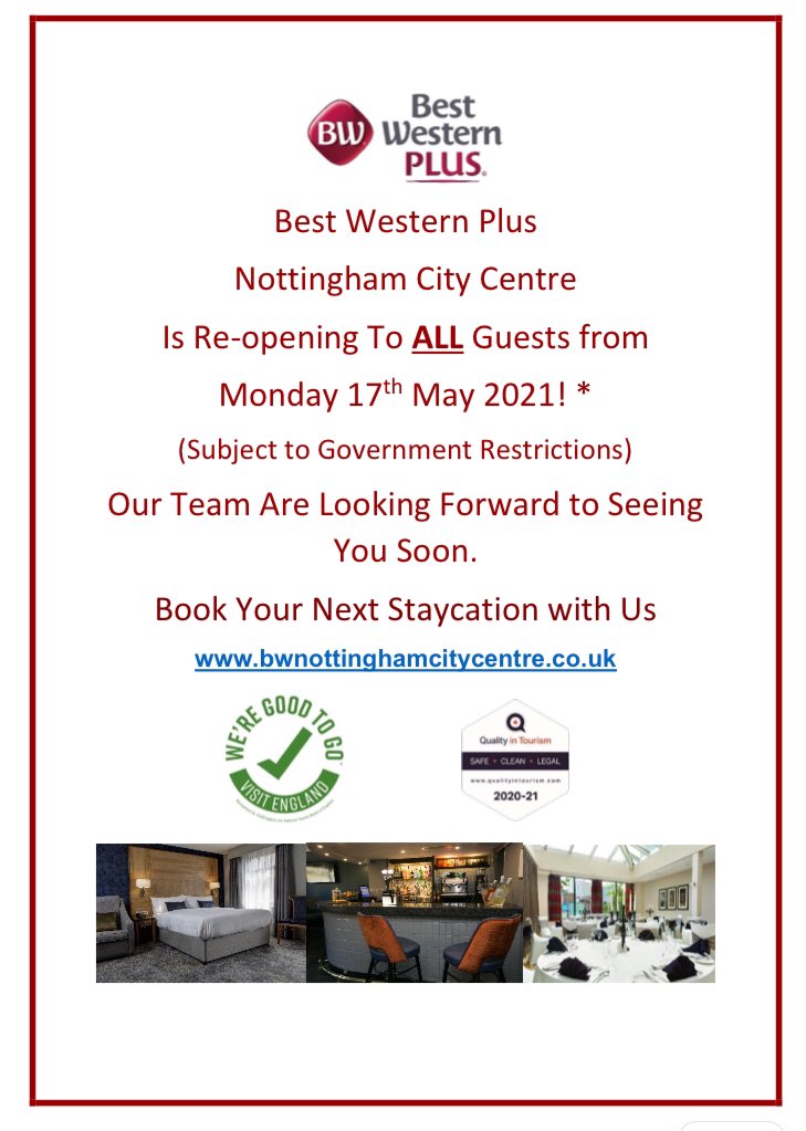 Exciting News! We can’t wait for this!! Fingers Crossed 🤞 #seeyousoon <a href="/BestWesternGB/">Best Western GB</a>