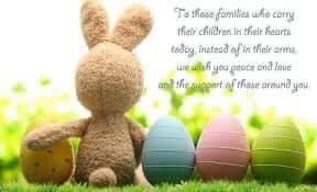 Easter can be a difficult time for some families. Please be gentle with yourself, and you are not alone. We are here for you ❤️