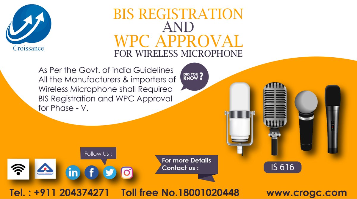 CroissanceGC's tweet photo. Get fastest compliance and approvals with in 45 days . Get your certification now. 
#Croissancegroup #BIS #bisregistrationconsultant #WPCAPPROVAL #Certification #ComplianceServices
For more info plz visit our website- https://t.co/gkLMqIxFGL https://t.co/VZAR4cxMGb