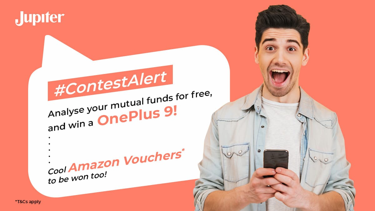 nextbigwhat's tweet image. Thumbs up for Jupiter&apos;s portfolio analyser - a unique tool that provides insights about my mutual funds.
Generating my report also gave me a chance to win &amp;amp; flaunt a new #OnePlus9Series 

Take your chance too

~ Visit bit.ly/analyse-mf
~ Get your free #MutualFund report