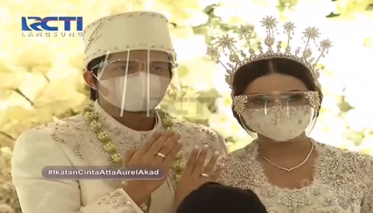Atta Halilintar dan Aurel Hermansyah resmi menikah pada Sabtu (3/4/2021).
