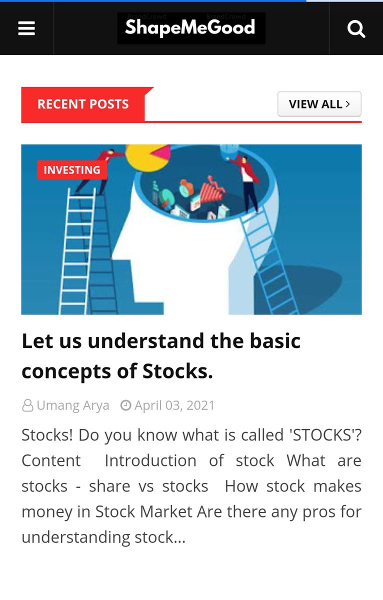 UbUmang1's tweet photo. https://t.co/2aVsZOYmuU
Learn the basic concept of Stock and its fundamental ☝☝ and share your view, What You Think Is Needed Most In The #stocksMarket As a Trader/Investor?#StocksToWatch  #wallstreetbets https://t.co/wQmrzies8W