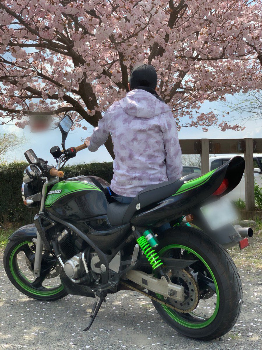 barius_baribari's tweet photo. 桜が散りきる前に。。
いい天気、バイク日和!
#バリオス2
#barius2
#kawasaki
#バイク乗りと繋がりたい
#バイク好きと繋がりたい https://t.co/iGqO8rAJeD