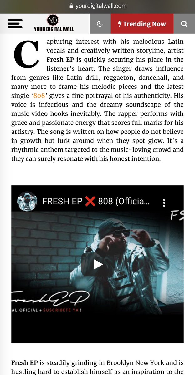 Fresh_FSM's tweet photo. โ808โ by Fresh EP Showcases Latin Music in the Most Lovable Fashion with Hints of Reggaeton https://t.co/pLZ94JZelF
โโ-
Author : Anna Abbot
#YourDigitalWall
#FreshEP #PublicFigure #News
www.Instagram.con/fresh.ep https://t.co/hAommFLO3N