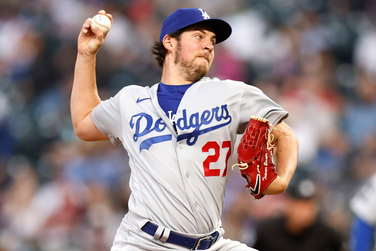 Trevor Bauer's Dodgers debut had everything No hit bid and gray cat
