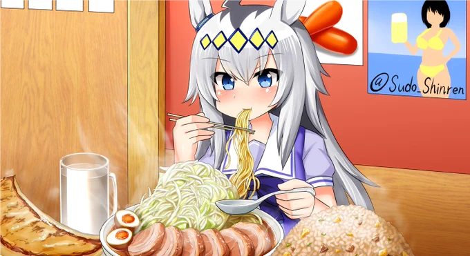 沢山食べるオグリキャップ??? 