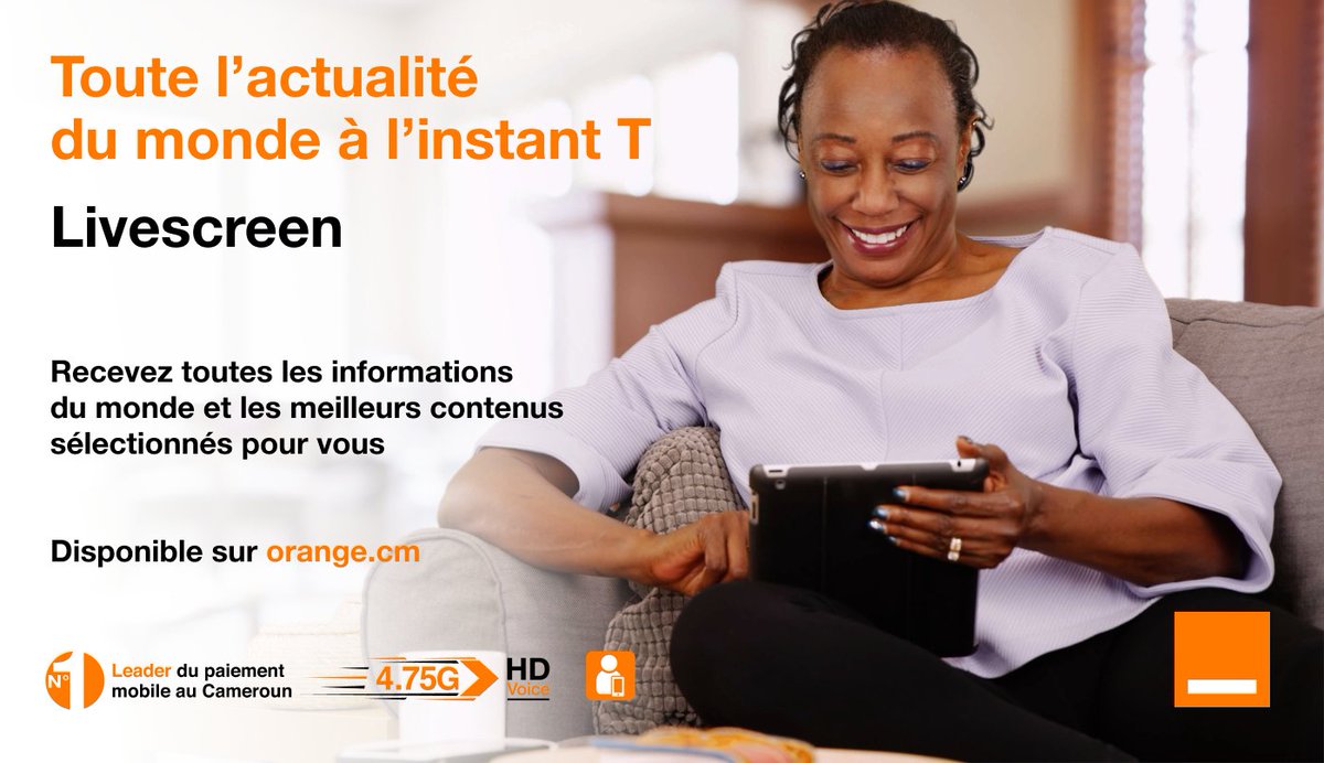 Orange_Cameroun's tweet photo. Découvrez #Livescreen, le service qui sélectionne pour vous les meilleurs articles et qui vous permet d’être informé sur l’actualité économique, politique ou sportive dans le monde.
Service disponible sur https://t.co/uYvEOA0sTo et en téléchargement pour les mobiles Android. https://t.co/vkuEOcs0Jh