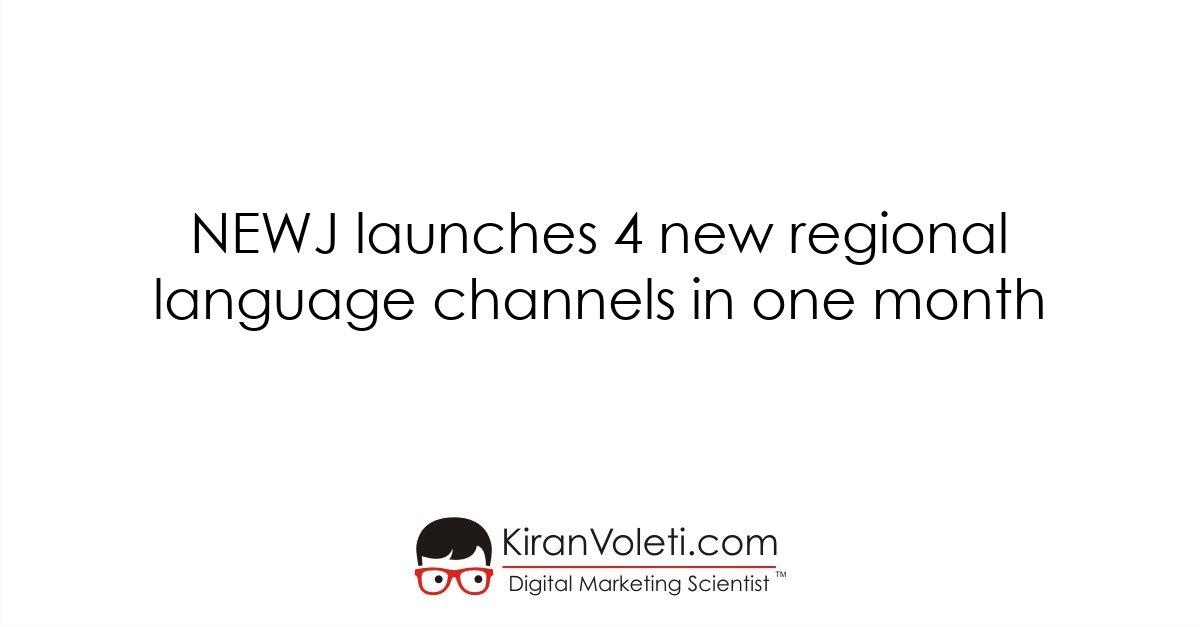 kiranvoleti's tweet image. #NEWJ #regionallanguage #PaidAdvertising #videomarketing