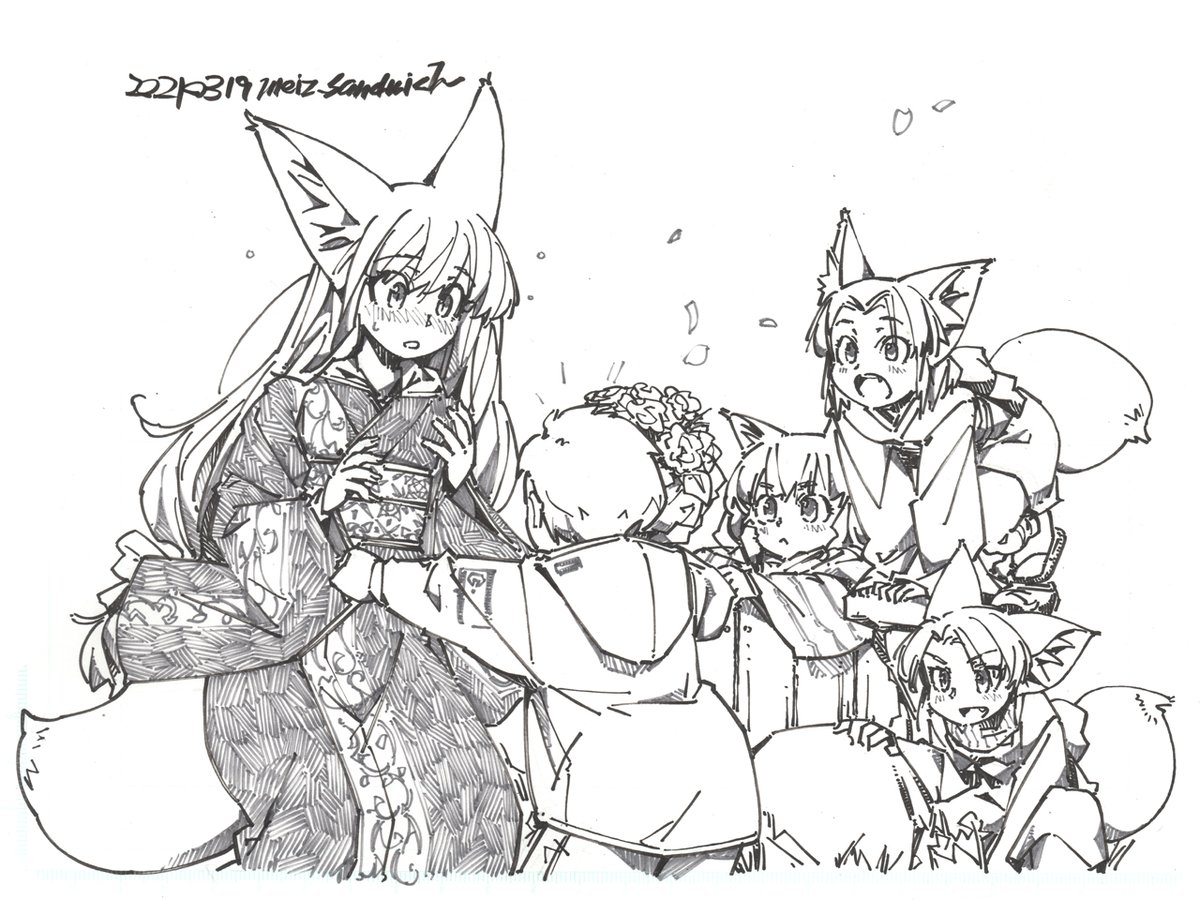 線画。 