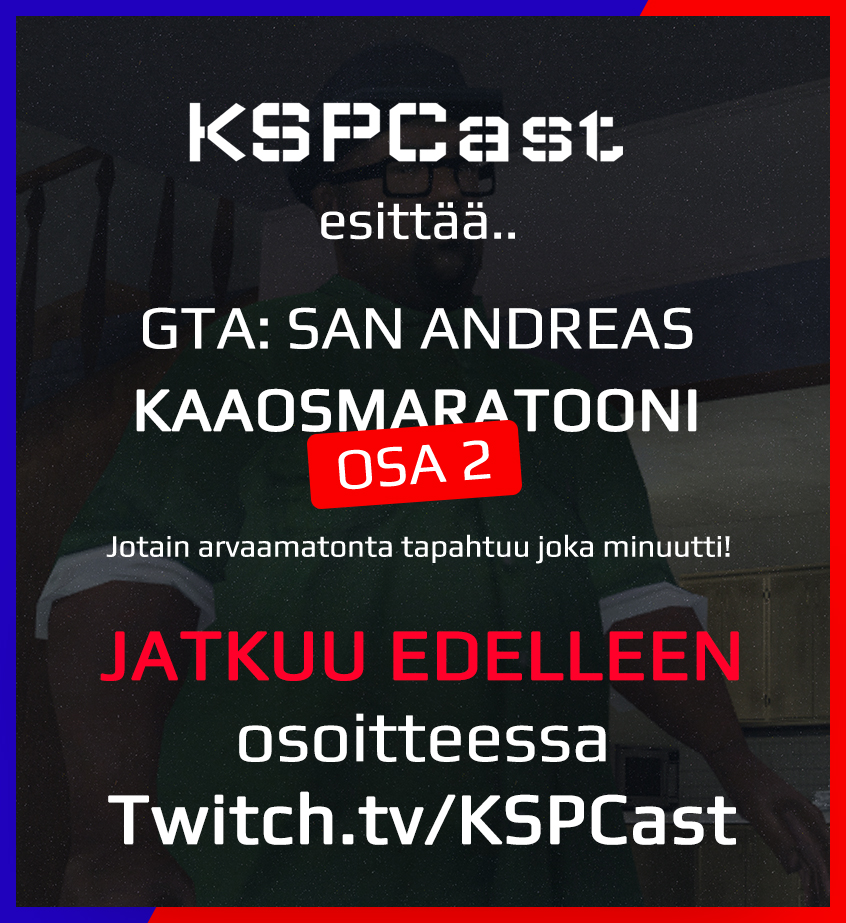 kspcast's tweet photo. Hyvää lauantaita! Täällä me edelleen hajotaan kaaoksen keskellä! Tervetuloa seuraamaan meininkiä ja chattaamaan meidän kanssa: https://t.co/5uOXmcVH1V https://t.co/pE4F9pmGkE