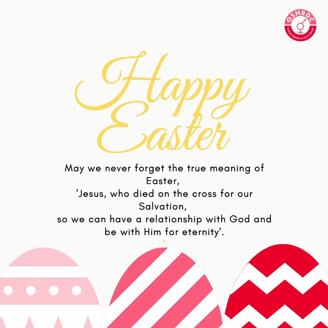 gendercentregh's tweet photo. GSHRDC wishes you and yours a happy and blessed Easter!
#LetsMaskup
#LetsStaySafe https://t.co/6R24XR9TFK