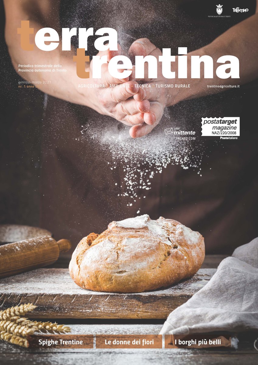 ProvinciaTrento's tweet photo. 🌱🌸🌲#TerraTrentina: sarà a breve nelle case dei suoi abbonati il primo numero 2021 del periodico della Provincia che parla di agricoltura, ambiente e turismo, nello speciale le #spighe del #Trentino
Sfoglia la rivista 👉https://t.co/vdHV7nOnK7 
➡️https://t.co/2sKcTnd2nX https://t.co/Lpv9nPBJOV