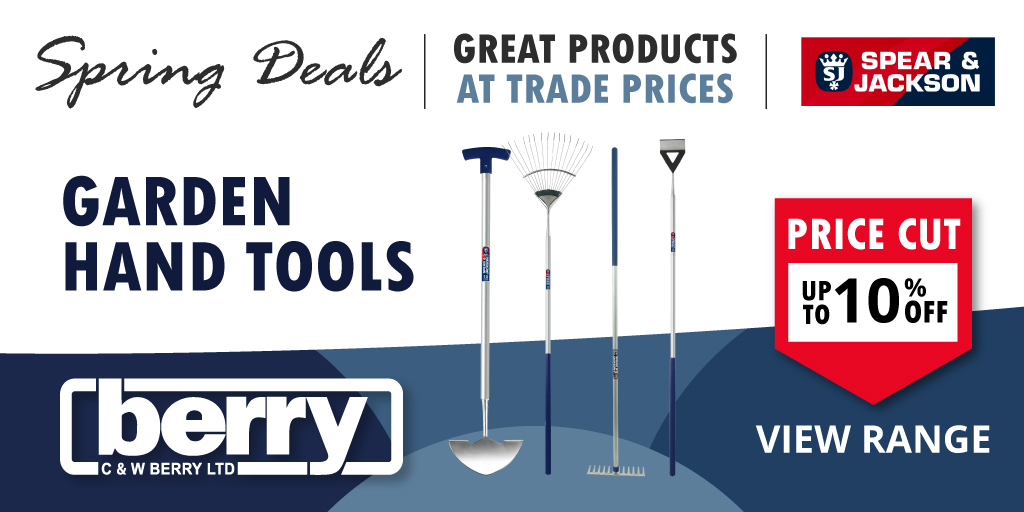 candwberry's tweet photo. Keep on top of the gardening this Easter and save up to 10% on @spearandjackson garden hand tools. View our range ➡️ https://t.co/WRWvNh2VrT
#spearandjackson #cwberry #gardentools #eastersale https://t.co/nJvKDul5xv