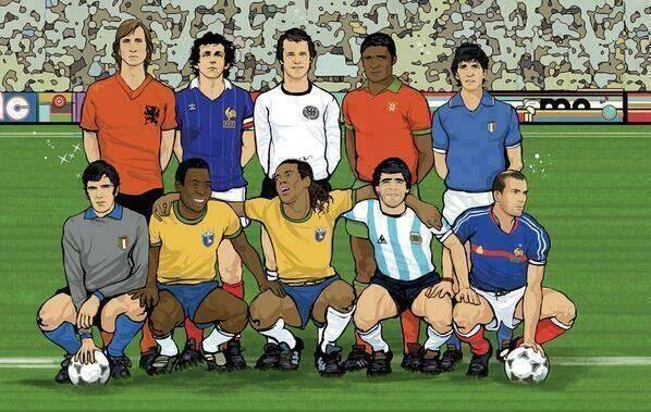 Football National Heros - Zidane, Ronaldo, Pelé, Maradona, Cruyff