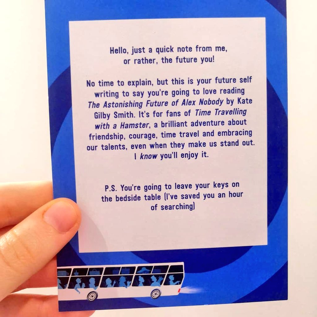 When the proofs of Alex Nobody were sent out they were accompanied by a very cool fortune teller (I loved these as a kid!) and postcard created by <a href="/JamesMcParland/">James McParland</a> and <a href="/ellyouseewhy/">Lucy Clayton</a>, all based on the incredible cover design by Thy Bui 🕰️😍