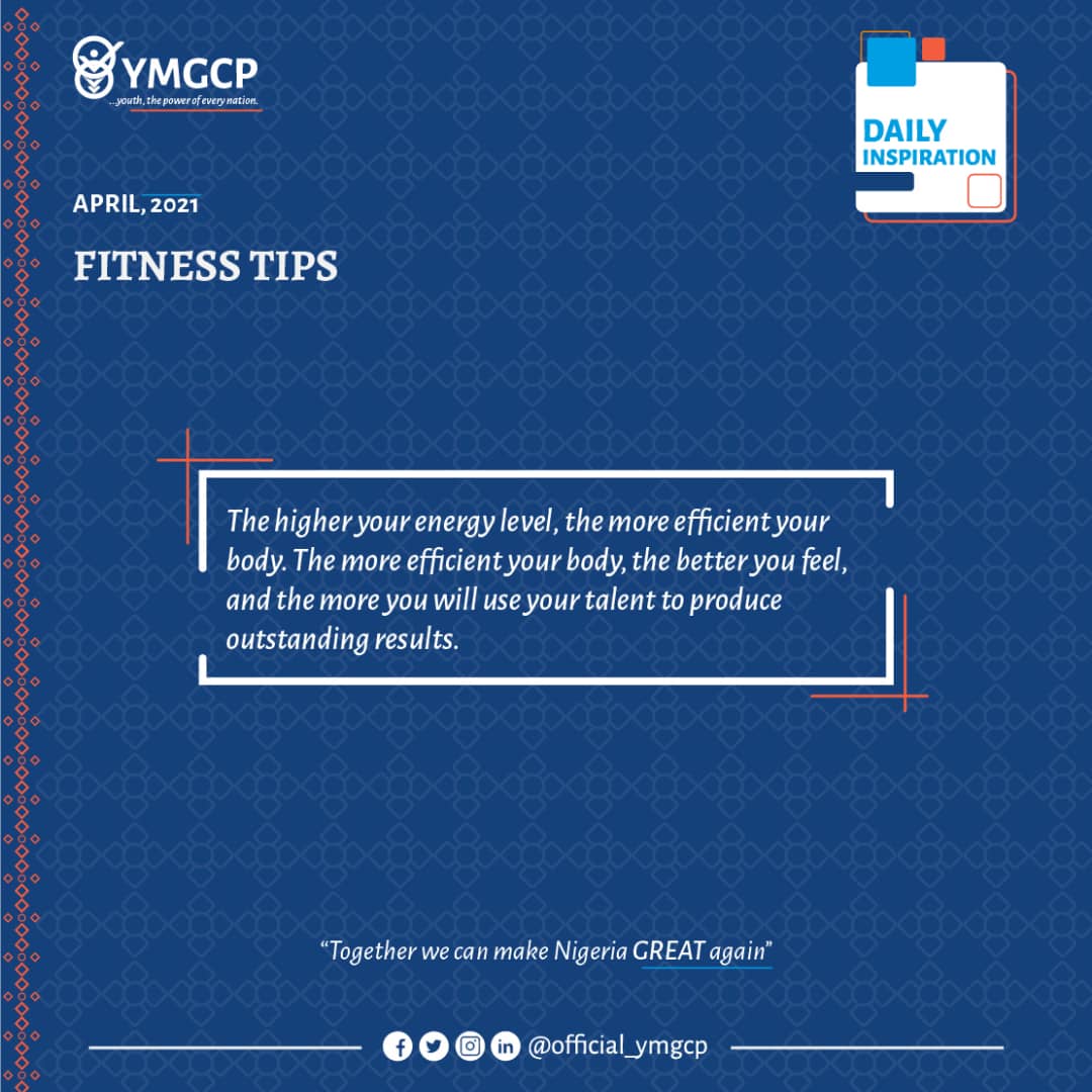 Official_ymgcp's tweet photo. Building up your energy is pivotal to optimum performance. Be energized.
#YMGCP
#cryptocurrency https://t.co/kJ6BQzzJ8j