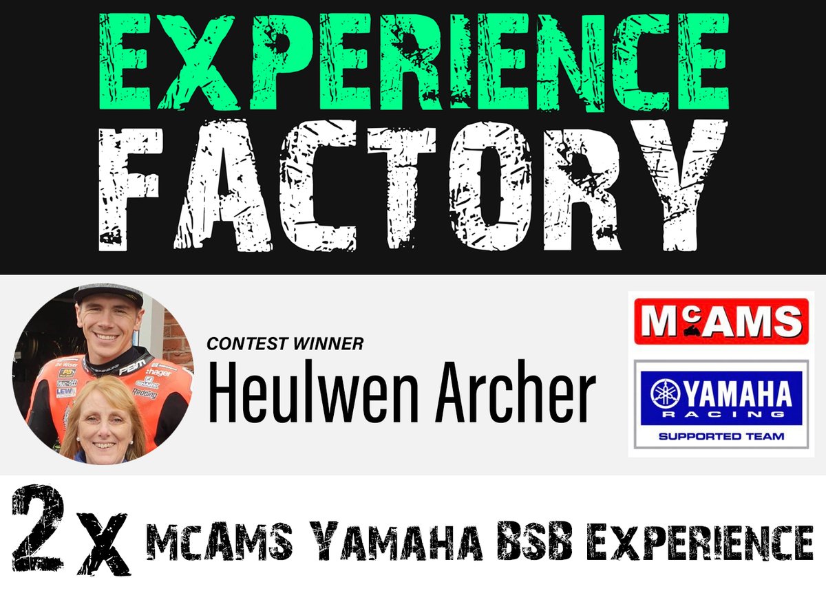 ExpFactory_ltd's tweet photo. Congratulations to our winner, @ArcherHeulwen!  You have just won VIP Hospitality for 2 people with @McAMSYamaha and hosted by @niallmackenzie1 at a 2021 @OfficialBSB round of your choice.

We have more exciting promotions and competitions on the way. Stay tuned! https://t.co/LNLpRBnFP2