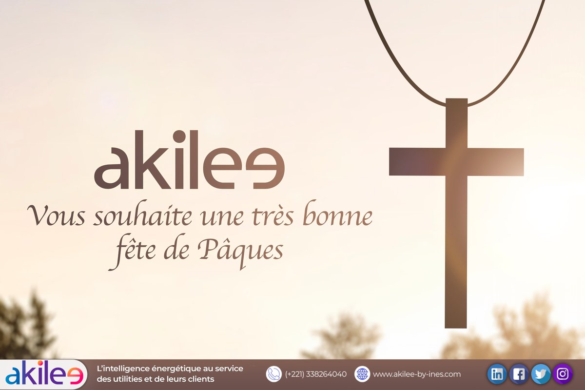 akilee_sa's tweet photo. Bonjour cher réseau,

Nous souhaitons un très bon weekend de Pâques à toute la communauté chrétienne.

#PAQUES2021 #AKILEESA #efficaciteenergetique #energiesrenouvelables #economiedenergie #technologiedigitale #reductiondefacturedelectricite #kebetu #dakar #senegal #rise https://t.co/P1EIdNPcat