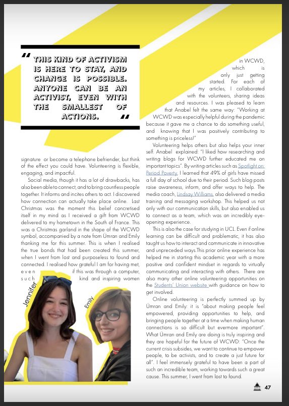 e_hodson's tweet photo. My side hustle for the past year has been launching and developing @WhatCanWeDo7, a social enterprise dedicated to helping people help the UK through COVID to a just future. So moved that one of our volunteers has written this beautiful article about her experience with us 🥰 https://t.co/zNFDMRtAYf
