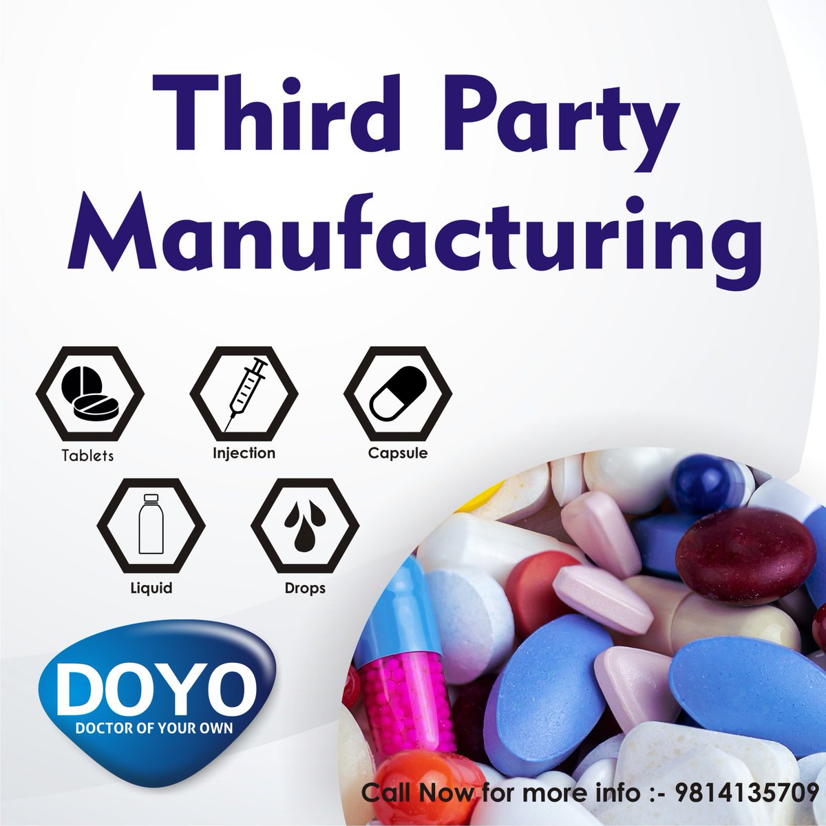 We are the best Third party in Pharma Manufacturer in India
Why Us:-
• Own Manufacturing Plant
• Most cost-effective products
• Timely Delivery – Always
• Small Batches
• Create Long term Relationship
• Full Marketing Support
Visit now:- …othirdpartymanufacturing.blogspot.com