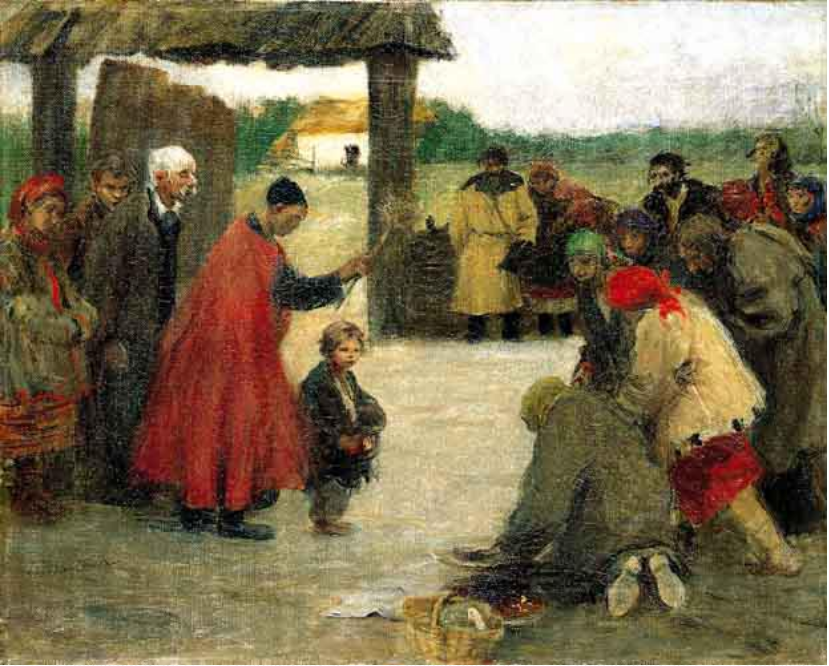 ludka142's tweet photo. Teodor #Axentowicz - Święcone, olej na płótnie, własność prywatna #polishart
wersja II https://t.co/DwE2hqf7TG