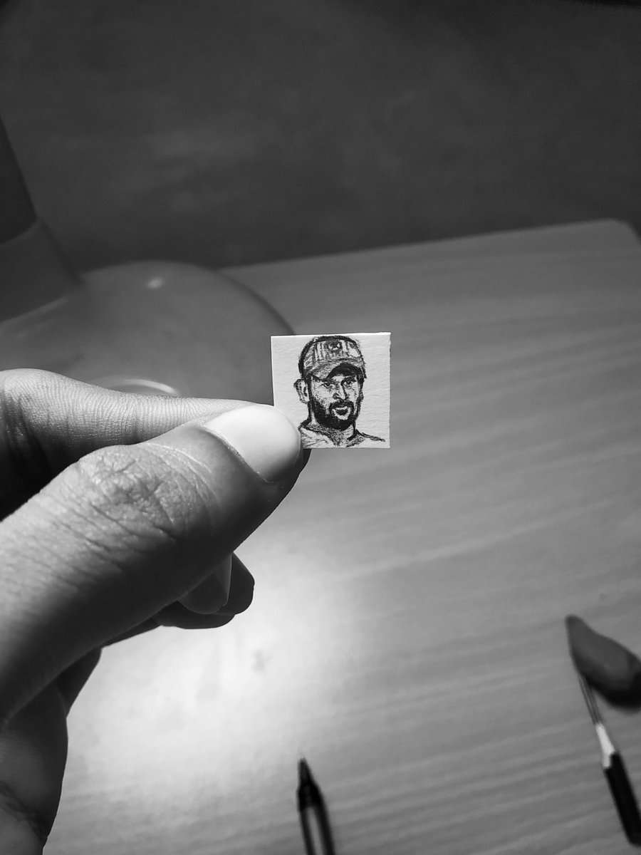 artisticnikhil's tweet photo. I forgot to post it here yesterday :')

Tribute to the team India and the best finisher of all time @msdhoni
They made The whole nation proud 🇮🇳
History was written on
Date :- 2nd April 2011
Size of the sketch  1.8 x 1.8 cm
#MSDhoni  #worldcup2011 #onedaycricket #10YearsOf2011WC https://t.co/a9X5AdMhAR