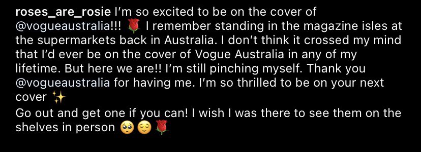 RoseparkEurope's tweet photo. I’m so proud of you Rosé 
You left your family at 16yo to pursue your dream , you never gave up you worked so hard and now look at you , being the main singer of the biggest Kpop GG , the global ambassador of YSL and you finally got a cover of vogue Australia 🥺
#로제 #ROSÉ https://t.co/jBegyZWB8B